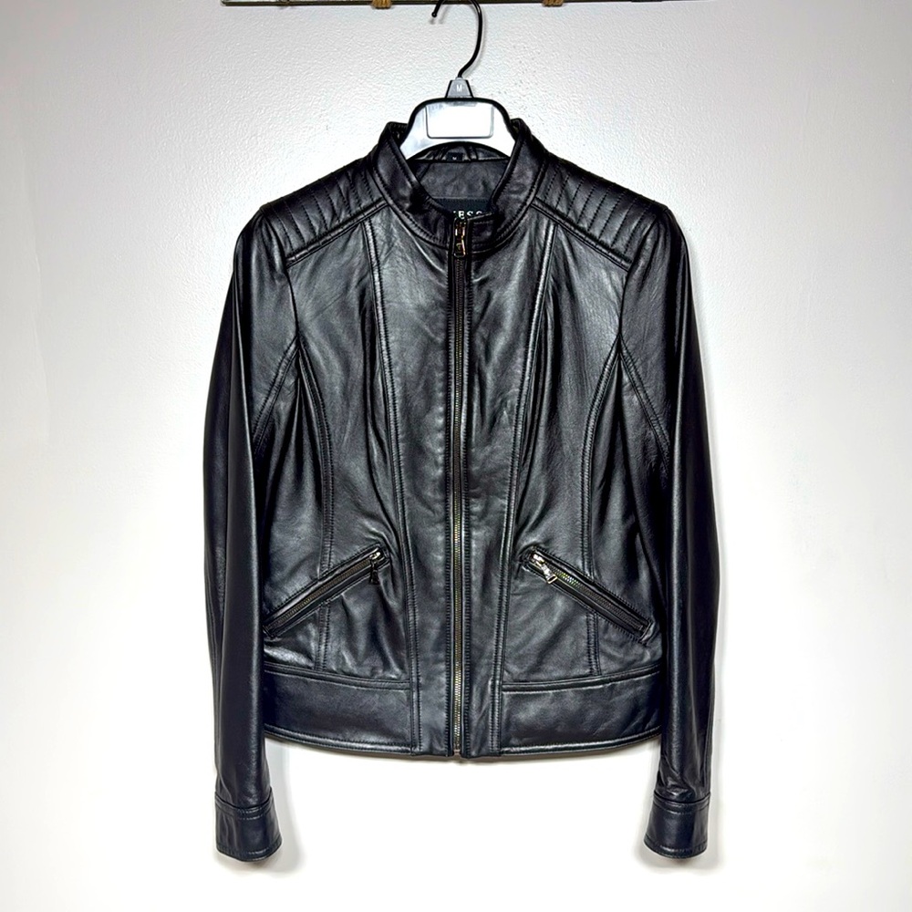 Guess Genuine Leather Jacket Women’s Size M